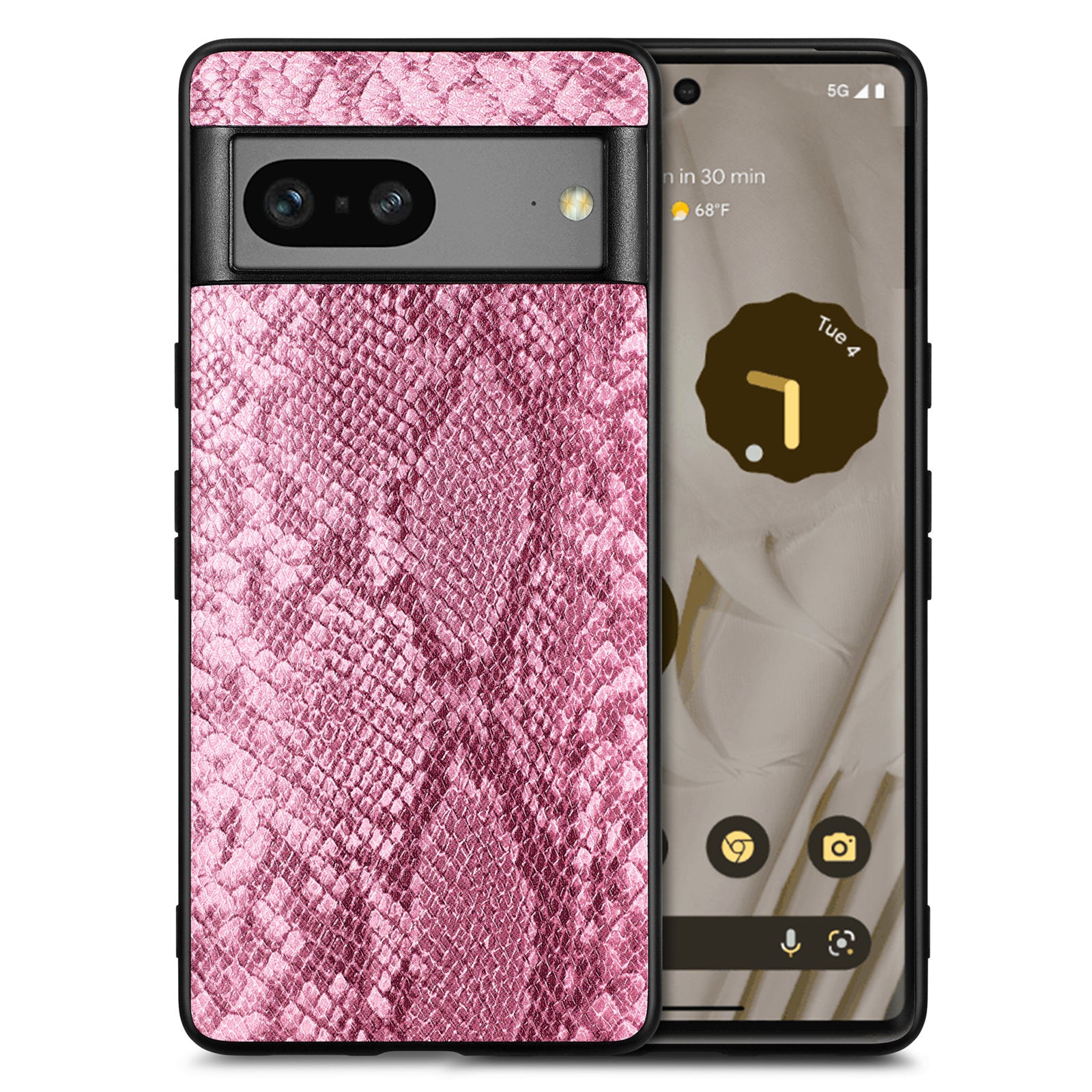 Back Shell for Google Pixel 7a Cell Phone Case Snake Texture PU Leather Coated PC TPU Cover Back Shell for Google Pixel 7a Cell Phone Case Snake Texture PU Leather Coated PC TPU Cover